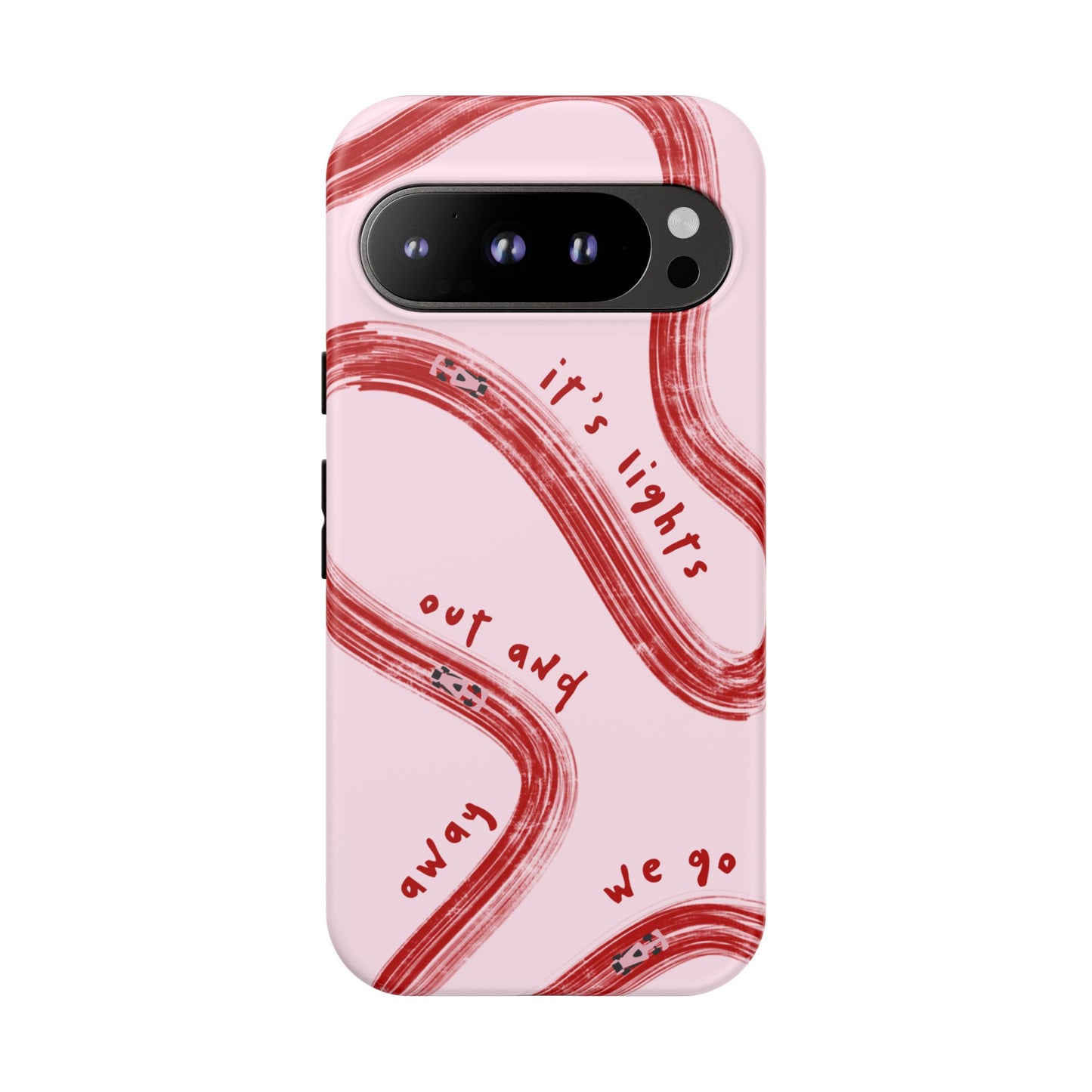 Pink and Red Lights Out F1 Phone Case Design, Trendy F1 Gift, Formula 1 Gift, Cute F1 Phone Case, Unique Formula One Phone Case