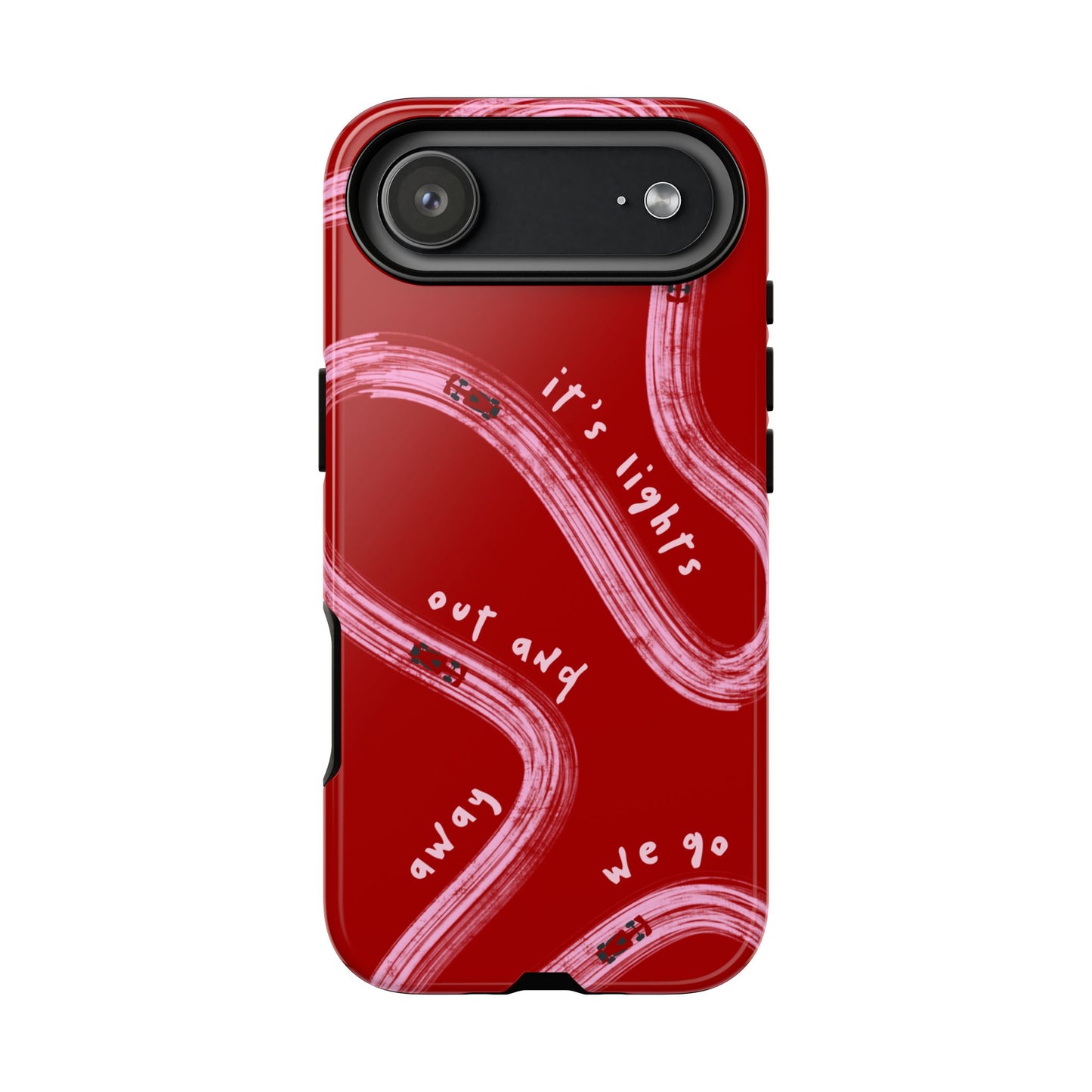 Red and Pink Lights Out F1 Phone Case Design, Trendy F1 Gift, Formula 1 Gift, Cute F1 Phone Case, Unique Formula One Phone Case