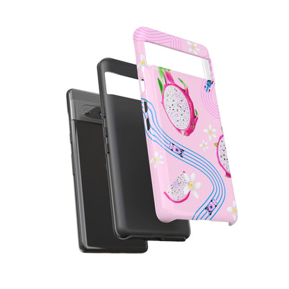 Pink F1 Alpine and Dragonfruit Phone Case, Trendy F1 Gift, Formula 1 Gift, Cute Fruit F1 Phone Case, Unique Phone Case