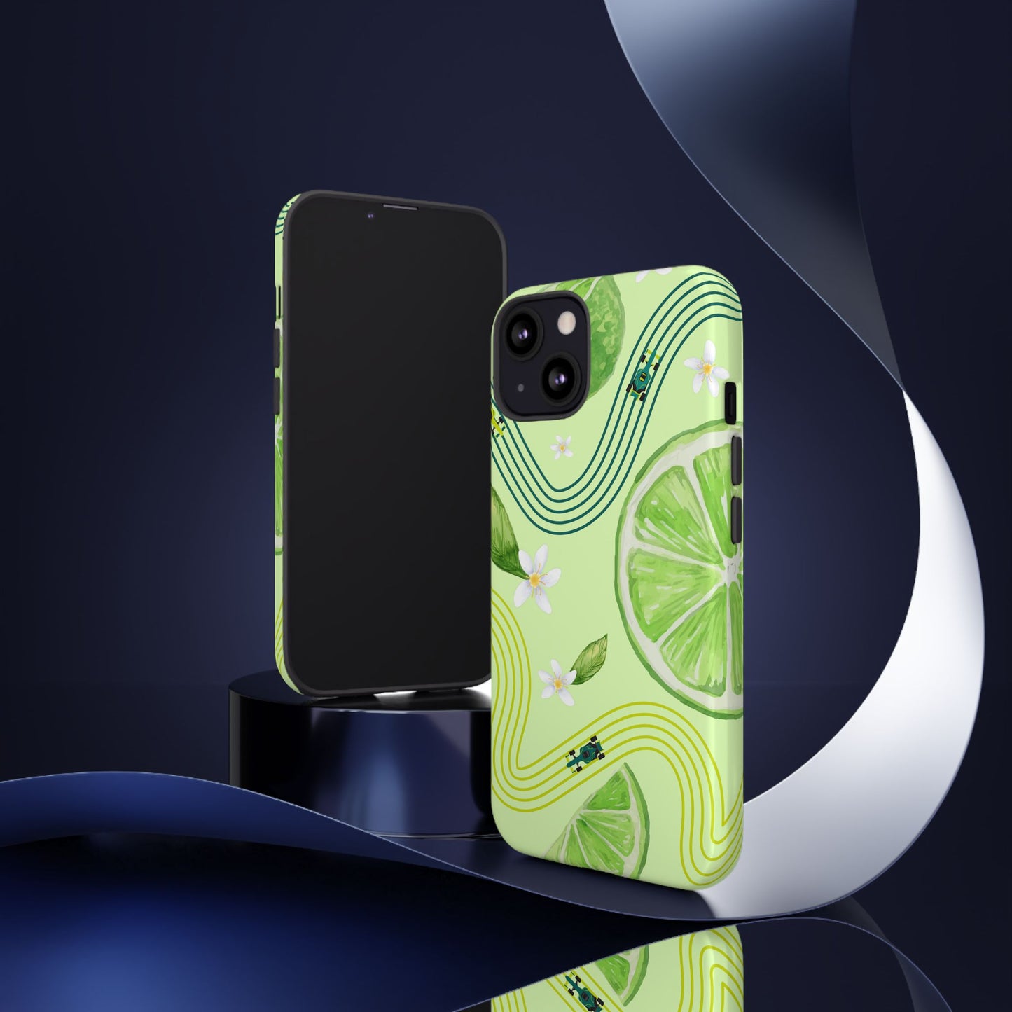 Green F1 Aston Martin and Lime Phone Case, Trendy F1 Gift, Formula 1 Gift, Cute Fruit F1 Phone Case, Unique Phone Case