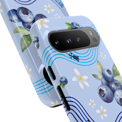 Blue F1 Williams and Blueberries Phone Case, Trendy F1 Gift, Formula 1 Gift, Cute Fruit F1 Phone Case, Unique Phone Case