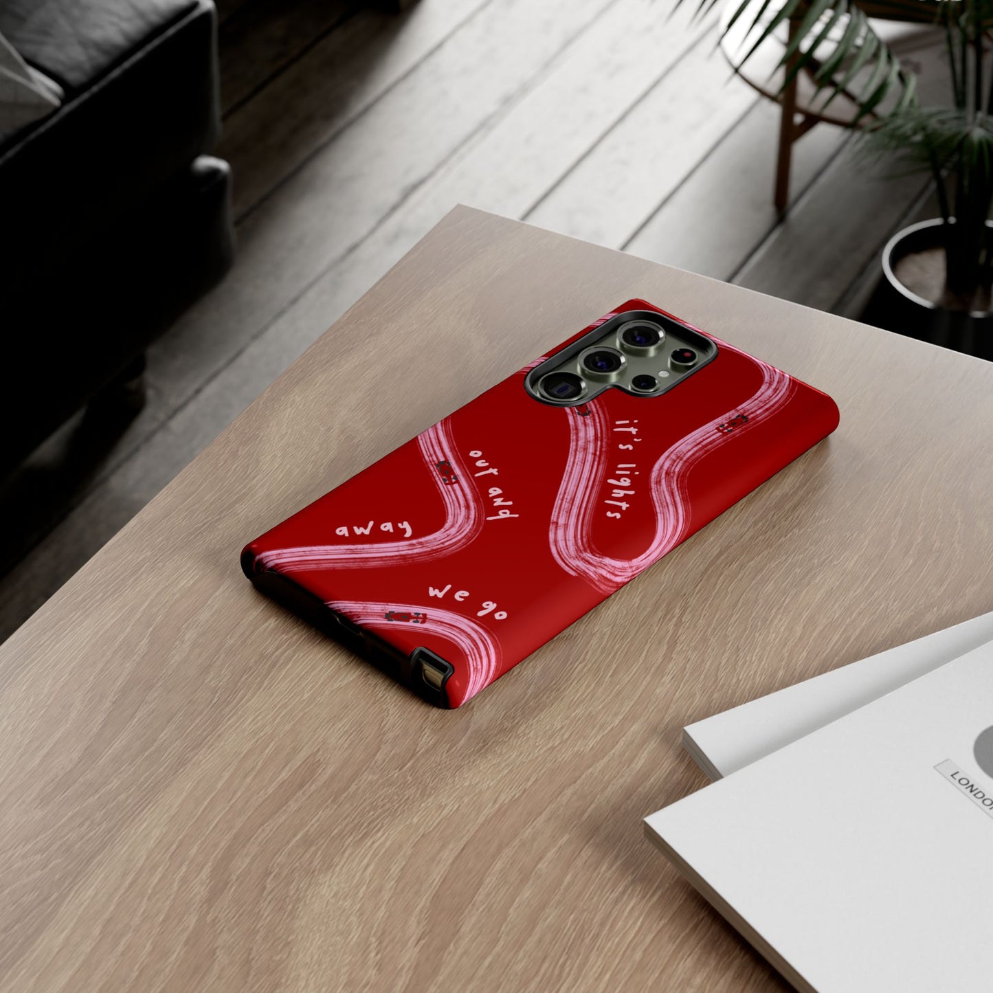 Red and Pink Lights Out F1 Phone Case Design, Trendy F1 Gift, Formula 1 Gift, Cute F1 Phone Case, Unique Formula One Phone Case