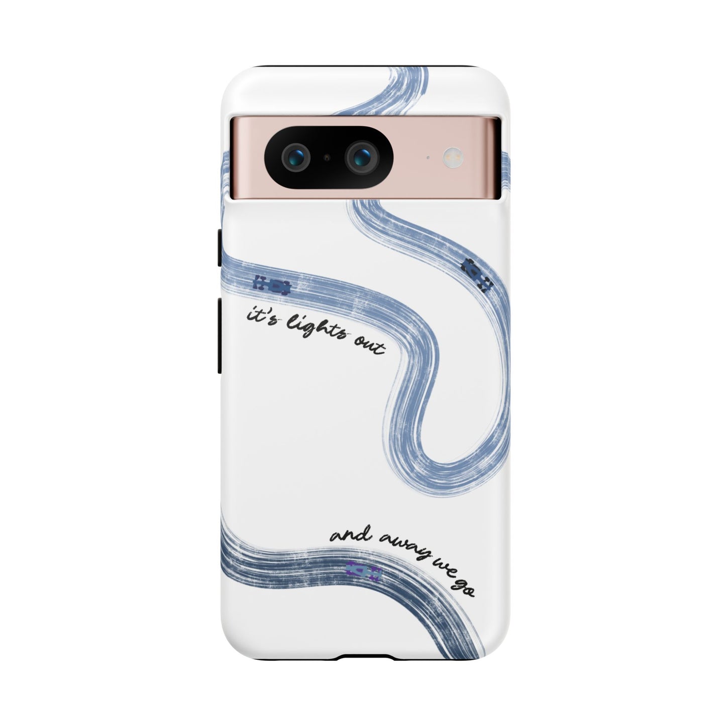 F1 Phone Case Blue Painted "its lights out and away we go", Trendy F1 Gift, Formula 1 Gift, Cute F1 Phone Case, Gift for F1 Fans