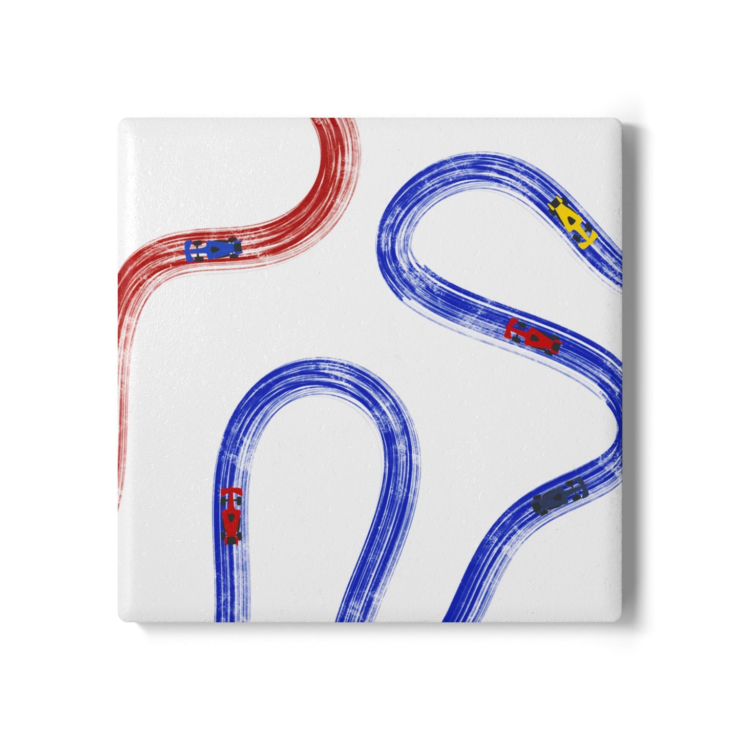 F1 Red Bull Ceramic Coaster - Blue and Red Painted Tracks