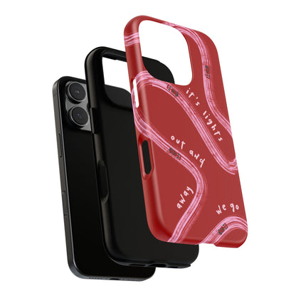 Red and Pink Lights Out F1 Phone Case Design, Trendy F1 Gift, Formula 1 Gift, Cute F1 Phone Case, Unique Formula One Phone Case
