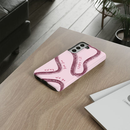 Pink Lights Out F1 Phone Case Design, Trendy F1 Gift, Formula 1 Gift, Cute F1 Phone Case, Unique Formula One Phone Case