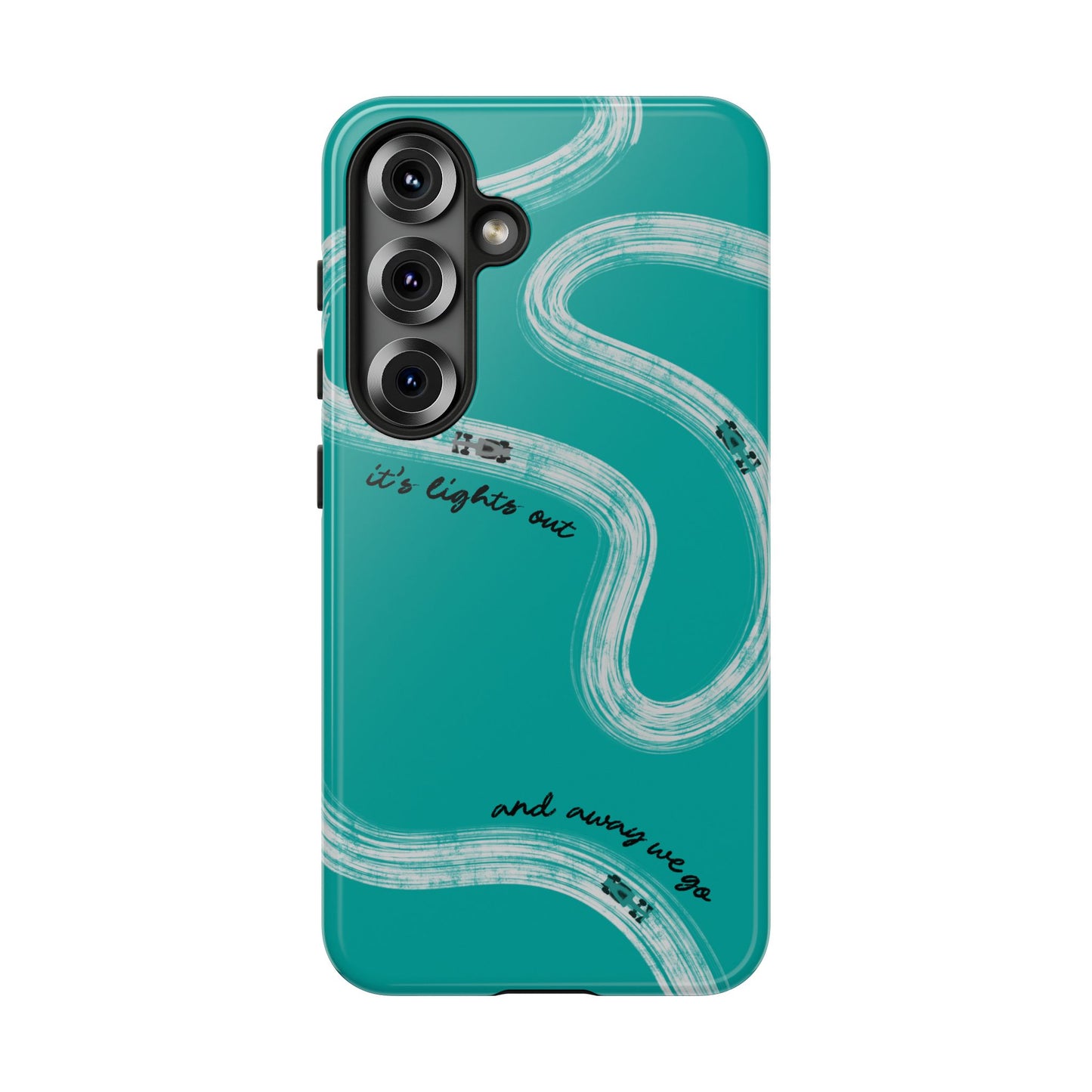 Mercedes F1 Phone Case Painted "its lights out and away we go", Trendy F1 Gift, Formula 1 Gift, Cute F1 Phone Case