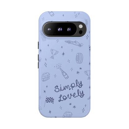 Blue Doodle "Simply Lovely" F1 Phone Case Design