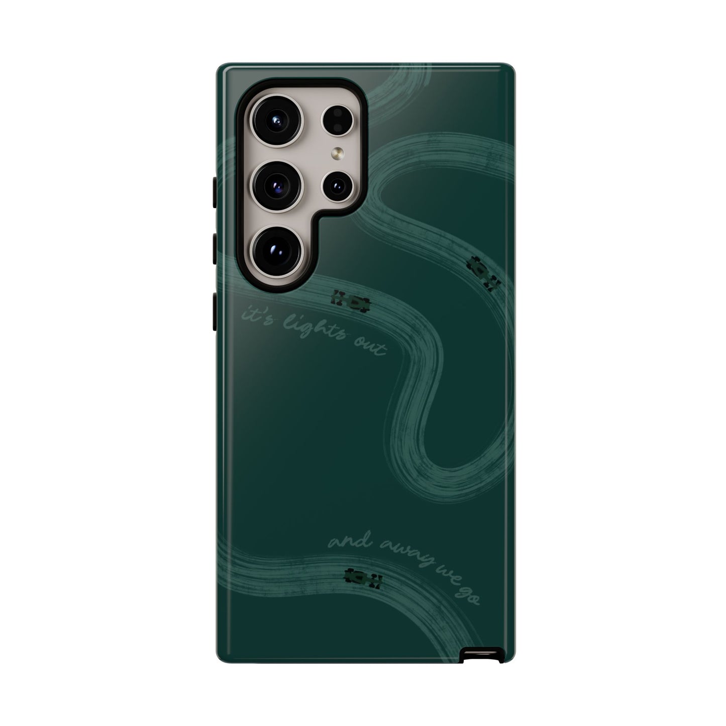 F1 Phone Case Monochrome Green Painted "its lights out and away we go", Trendy F1 Gift, Formula 1 Gift, Cute F1 Phone Case, Phone Case