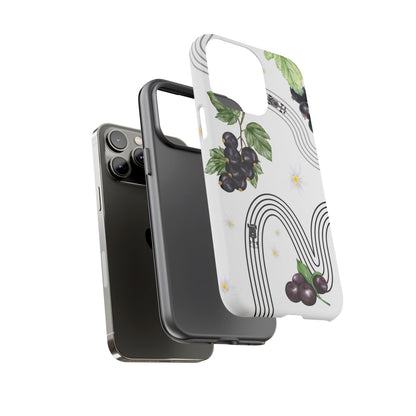 F1 Cadillac and Black Currants Phone Case, Trendy F1 Gift, Formula 1 Gift, Cute Fruit F1 Phone Case, Unique Phone Case