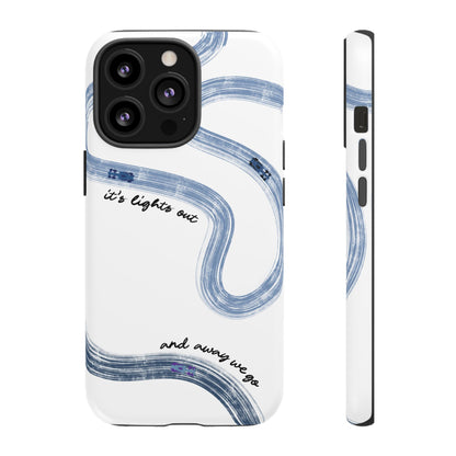 F1 Phone Case Blue Painted "its lights out and away we go", Trendy F1 Gift, Formula 1 Gift, Cute F1 Phone Case, Gift for F1 Fans