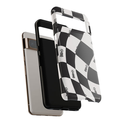 F1 Phone Case Black and White Checkered Design, Trendy F1 Gift, Formula 1 Gift, Cute F1 Phone Case, Unique Formula One Phone Case