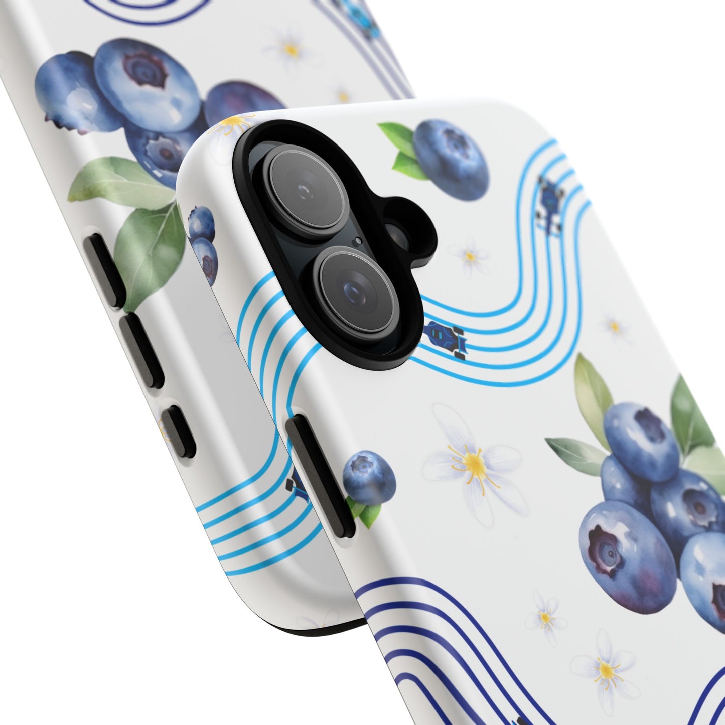 F1 Williams and Blueberries Phone Case, Trendy F1 Gift, Formula 1 Gift, Cute Fruit F1 Phone Case, Unique Phone Case