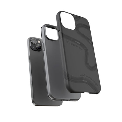 F1 Phone Case Monochrome Black Painted "its lights out and away we go", Trendy F1 Gift, Formula 1 Gift, Cute F1 Phone Case, Phone Case
