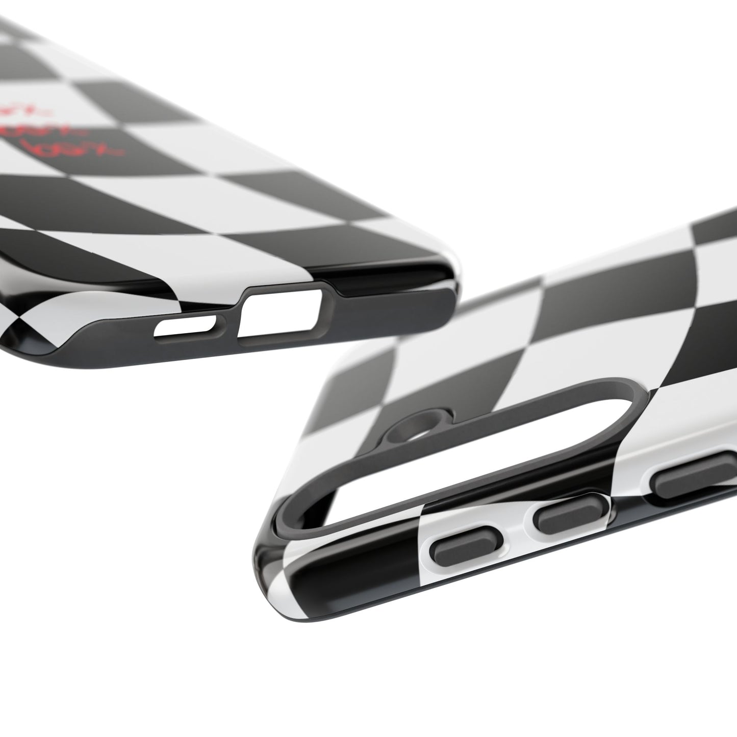 Black and Red Checkered F1 Phone Case, Box Box Box F1 Phone Case