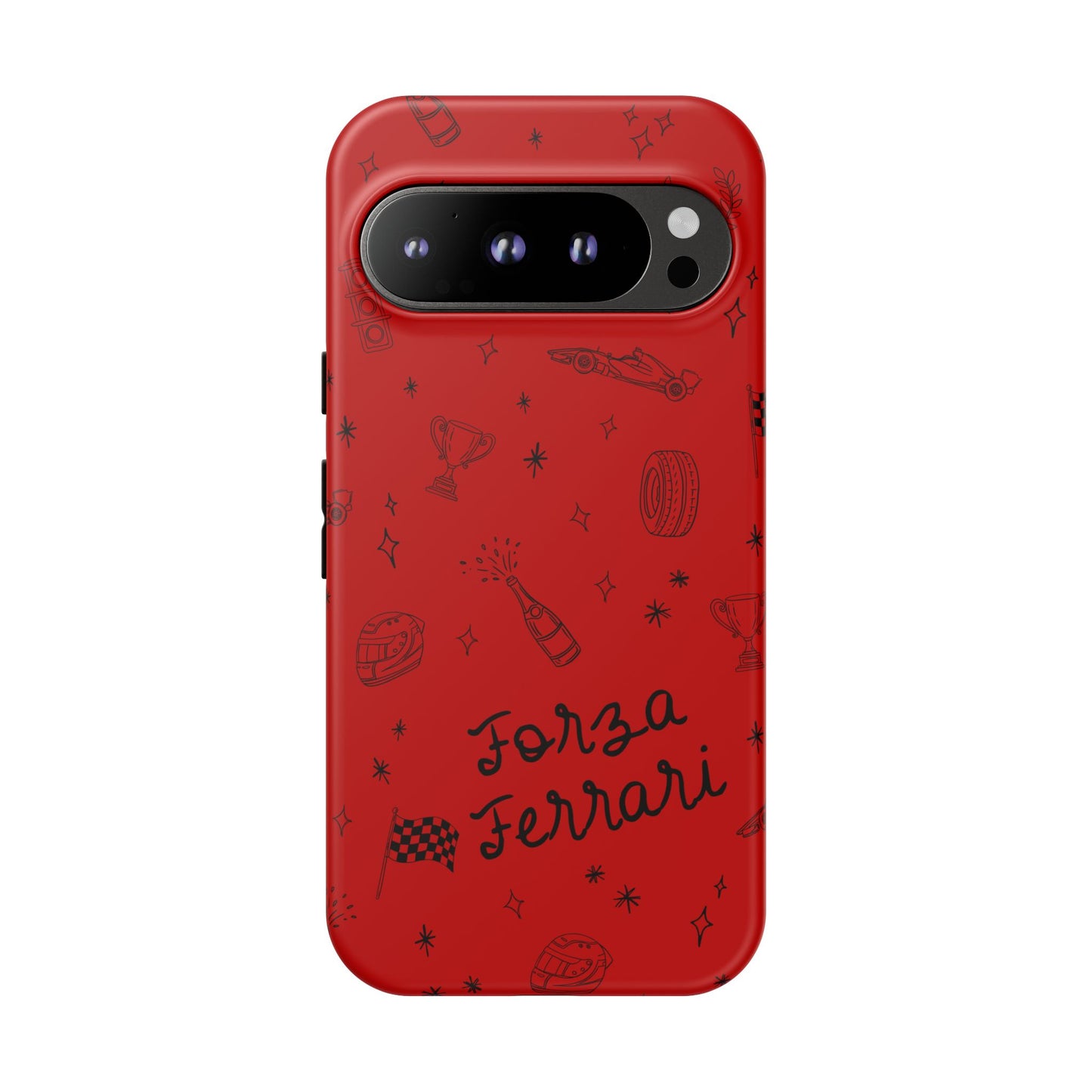 F1 Ferrari Racing Doodle "Forza Ferrari" F1 Phone Case Design