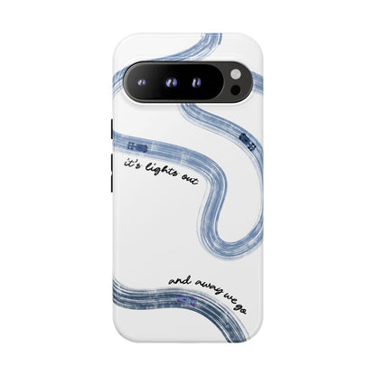 F1 Phone Case Blue Painted "its lights out and away we go", Trendy F1 Gift, Formula 1 Gift, Cute F1 Phone Case, Gift for F1 Fans