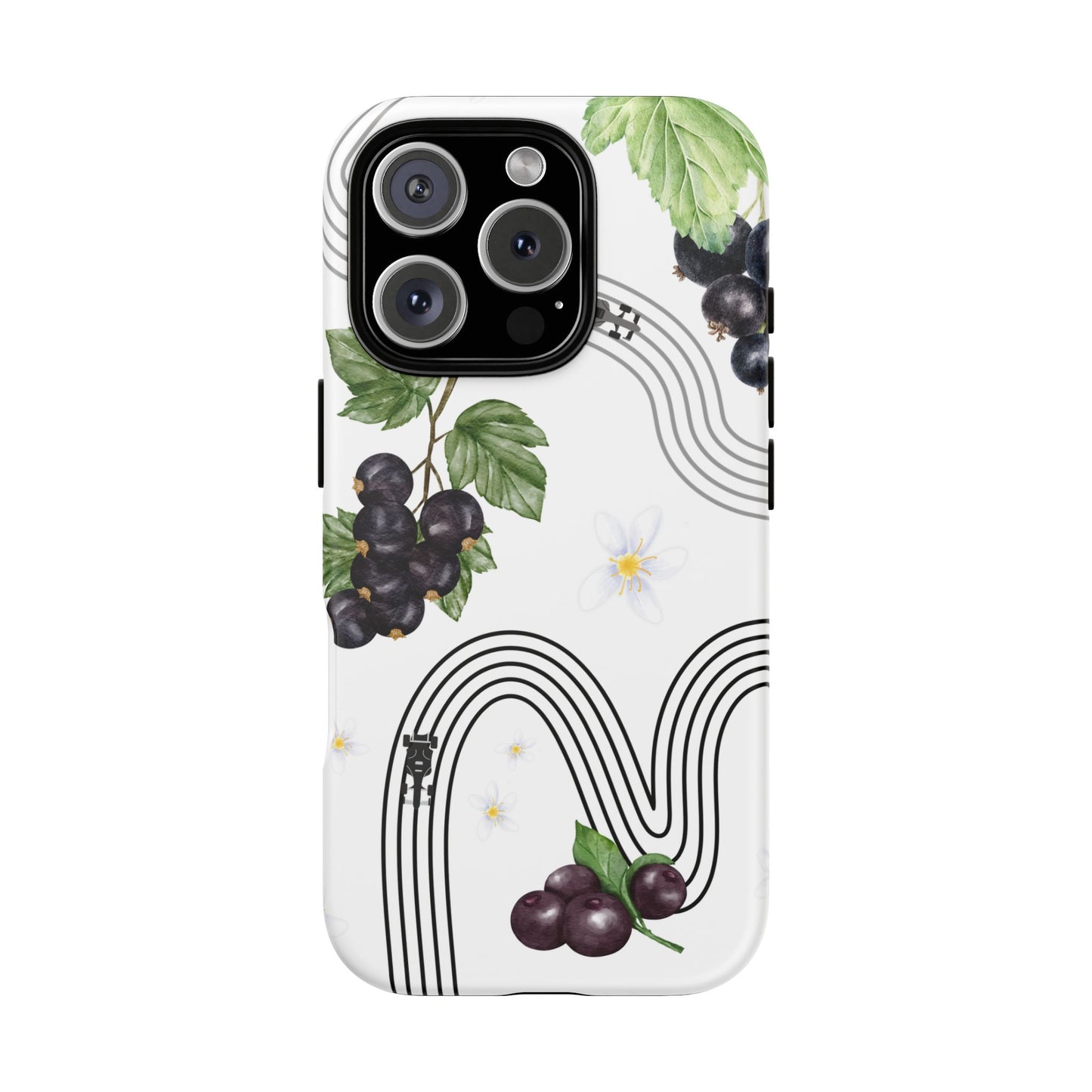 F1 Cadillac and Black Currants Phone Case, Trendy F1 Gift, Formula 1 Gift, Cute Fruit F1 Phone Case, Unique Phone Case