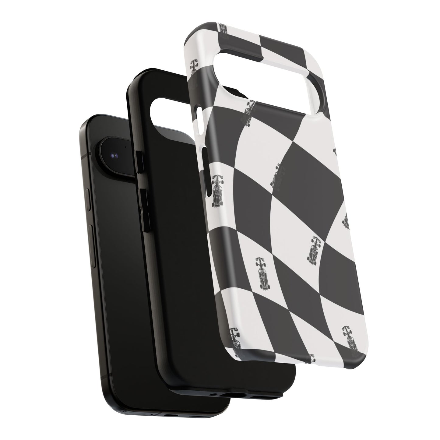 F1 Phone Case Black and White Checkered Design, Trendy F1 Gift, Formula 1 Gift, Cute F1 Phone Case, Unique Formula One Phone Case