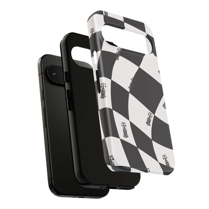 F1 Phone Case Black and White Checkered Design, Trendy F1 Gift, Formula 1 Gift, Cute F1 Phone Case, Unique Formula One Phone Case
