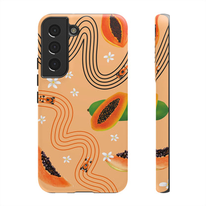Orange F1 McLaren and Papaya Phone Case, Trendy F1 Gift, Formula 1 Gift, Cute Fruit F1 Phone Case, Unique Phone Case