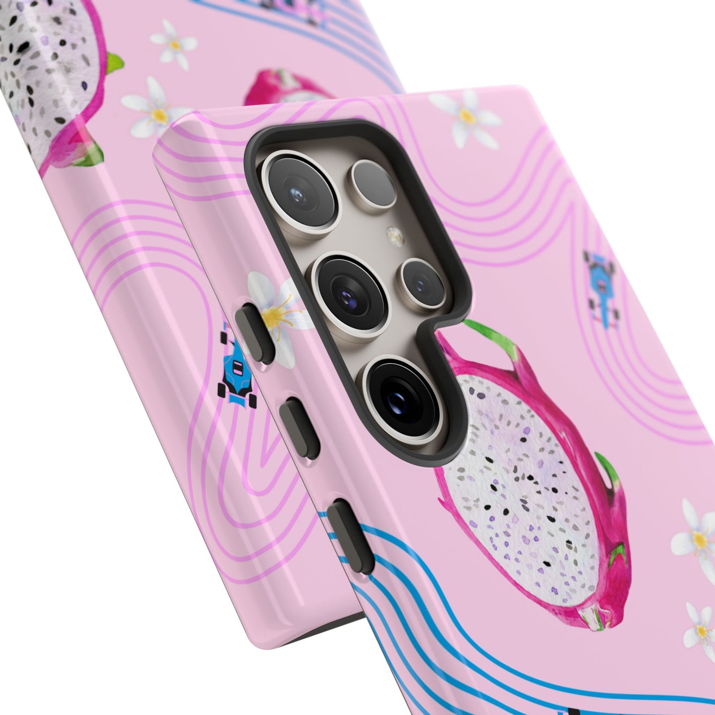 Pink F1 Alpine and Dragonfruit Phone Case, Trendy F1 Gift, Formula 1 Gift, Cute Fruit F1 Phone Case, Unique Phone Case
