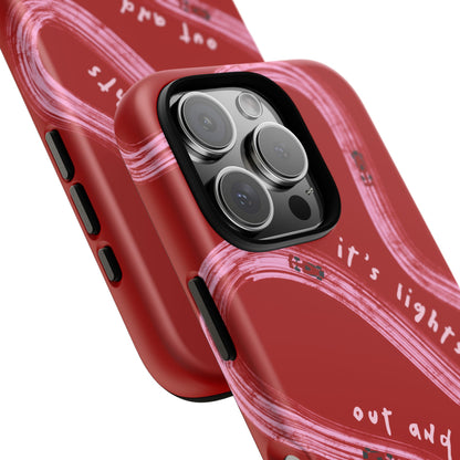 Red and Pink Lights Out F1 Phone Case Design, Trendy F1 Gift, Formula 1 Gift, Cute F1 Phone Case, Unique Formula One Phone Case