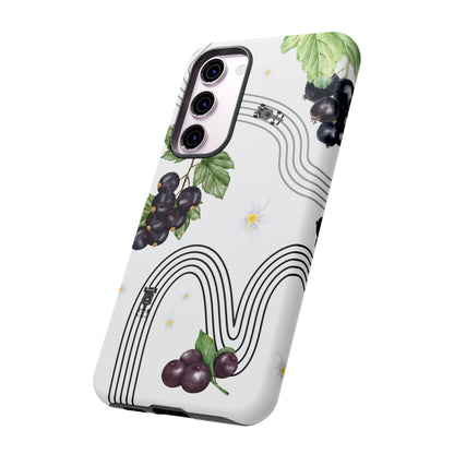 F1 Cadillac and Black Currants Phone Case, Trendy F1 Gift, Formula 1 Gift, Cute Fruit F1 Phone Case, Unique Phone Case
