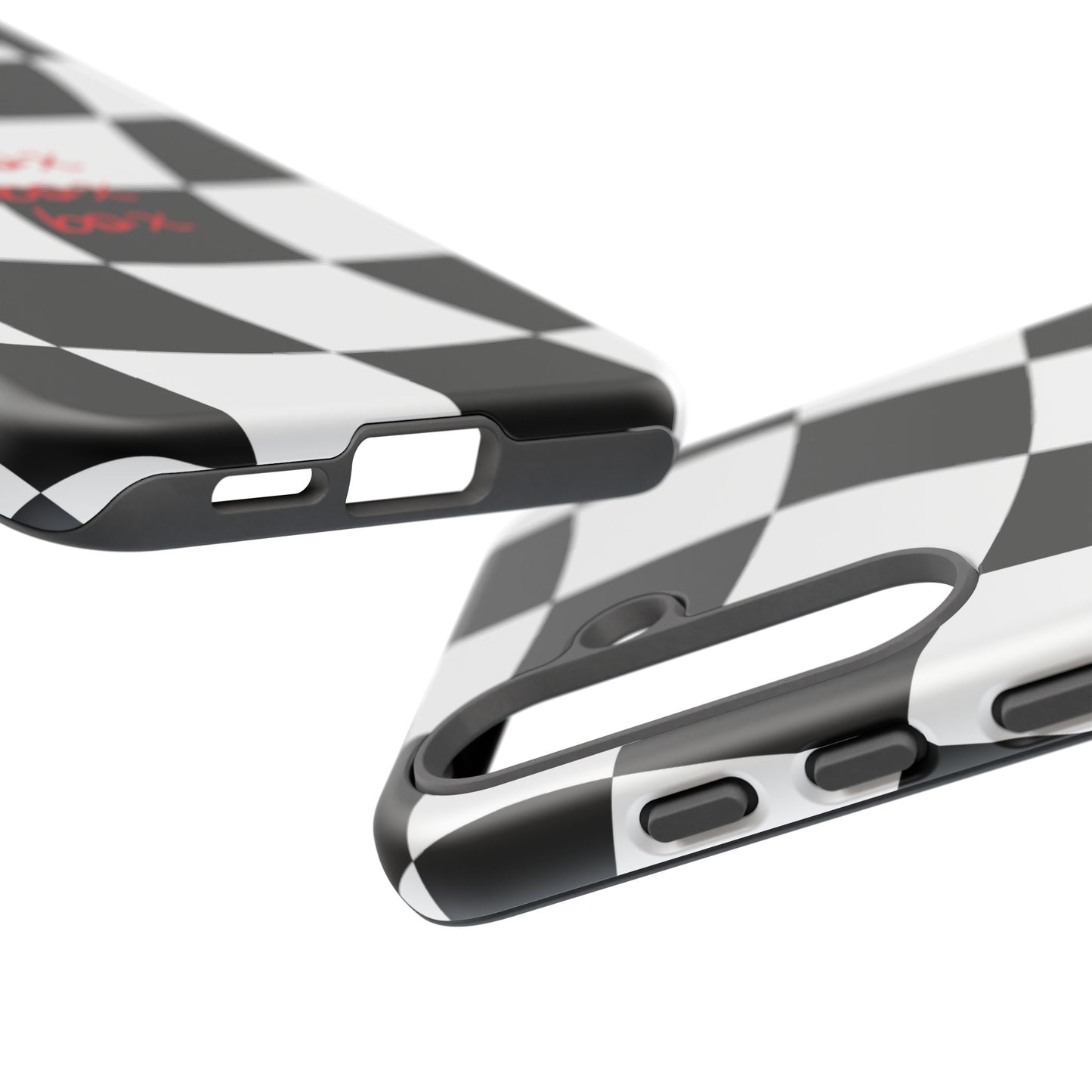 Black and Red Checkered F1 Phone Case, Box Box Box F1 Phone Case