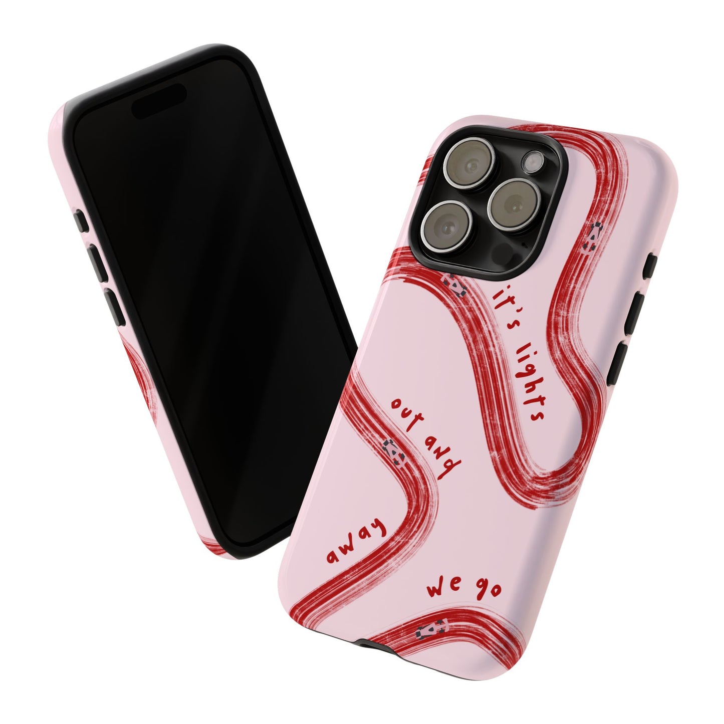 Pink and Red Lights Out F1 Phone Case Design, Trendy F1 Gift, Formula 1 Gift, Cute F1 Phone Case, Unique Formula One Phone Case
