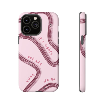 Pink Lights Out F1 Phone Case Design, Trendy F1 Gift, Formula 1 Gift, Cute F1 Phone Case, Unique Formula One Phone Case