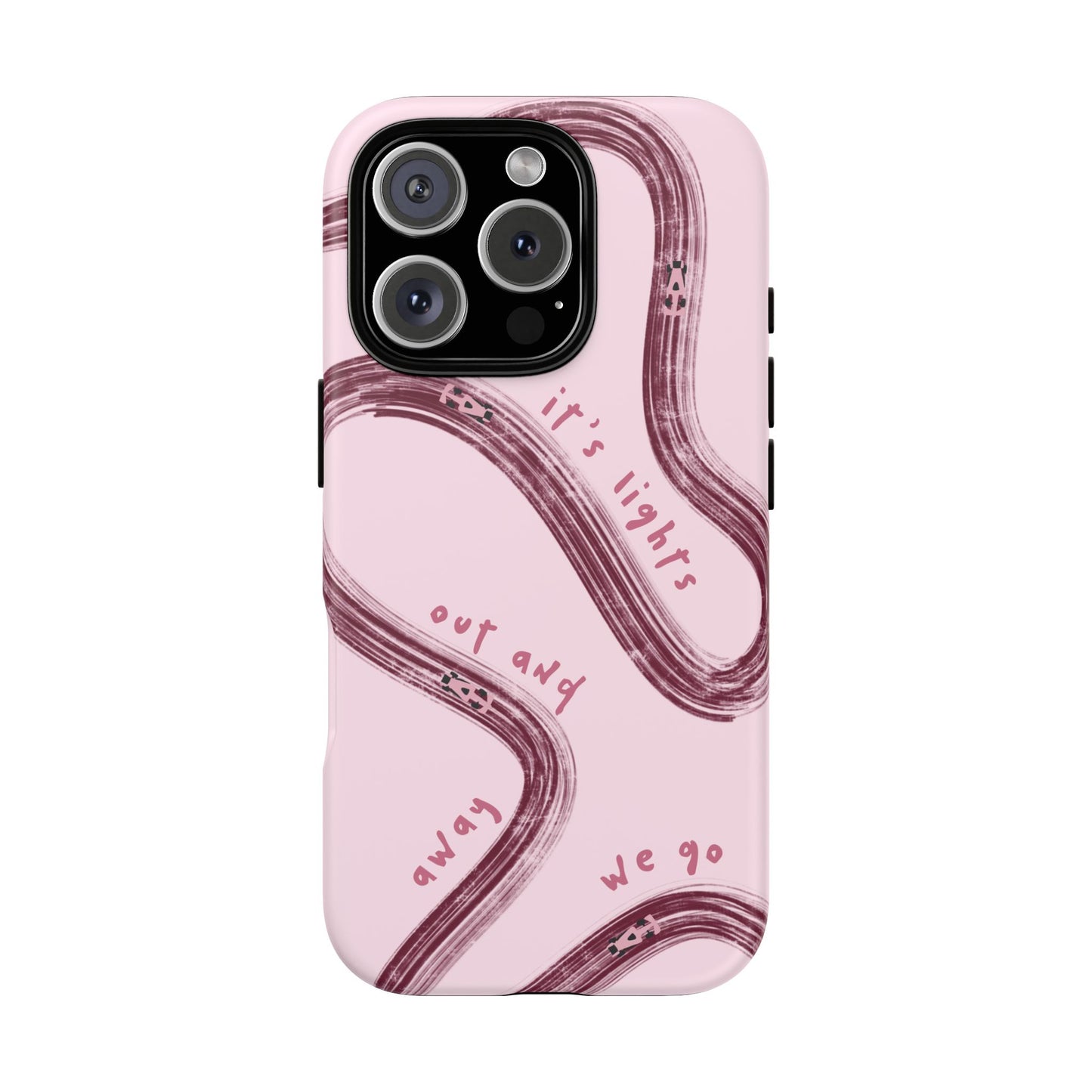 Pink Lights Out F1 Phone Case Design, Trendy F1 Gift, Formula 1 Gift, Cute F1 Phone Case, Unique Formula One Phone Case