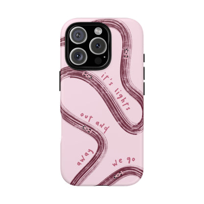 Pink Lights Out F1 Phone Case Design, Trendy F1 Gift, Formula 1 Gift, Cute F1 Phone Case, Unique Formula One Phone Case