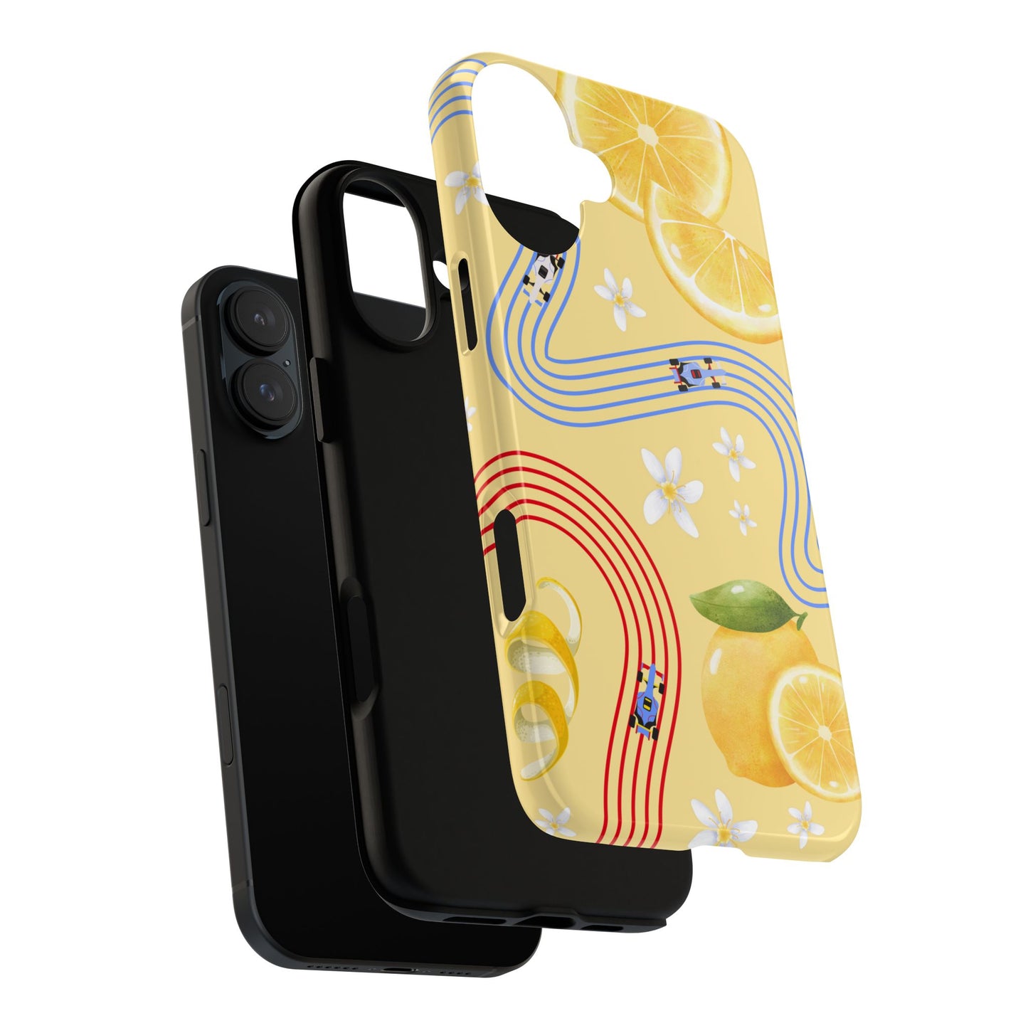 Yellow F1 Racing Bulls and Lemons Phone Case, Trendy F1 Gift, Formula 1 Gift, Cute Fruit F1 Phone Case, Unique Phone Case