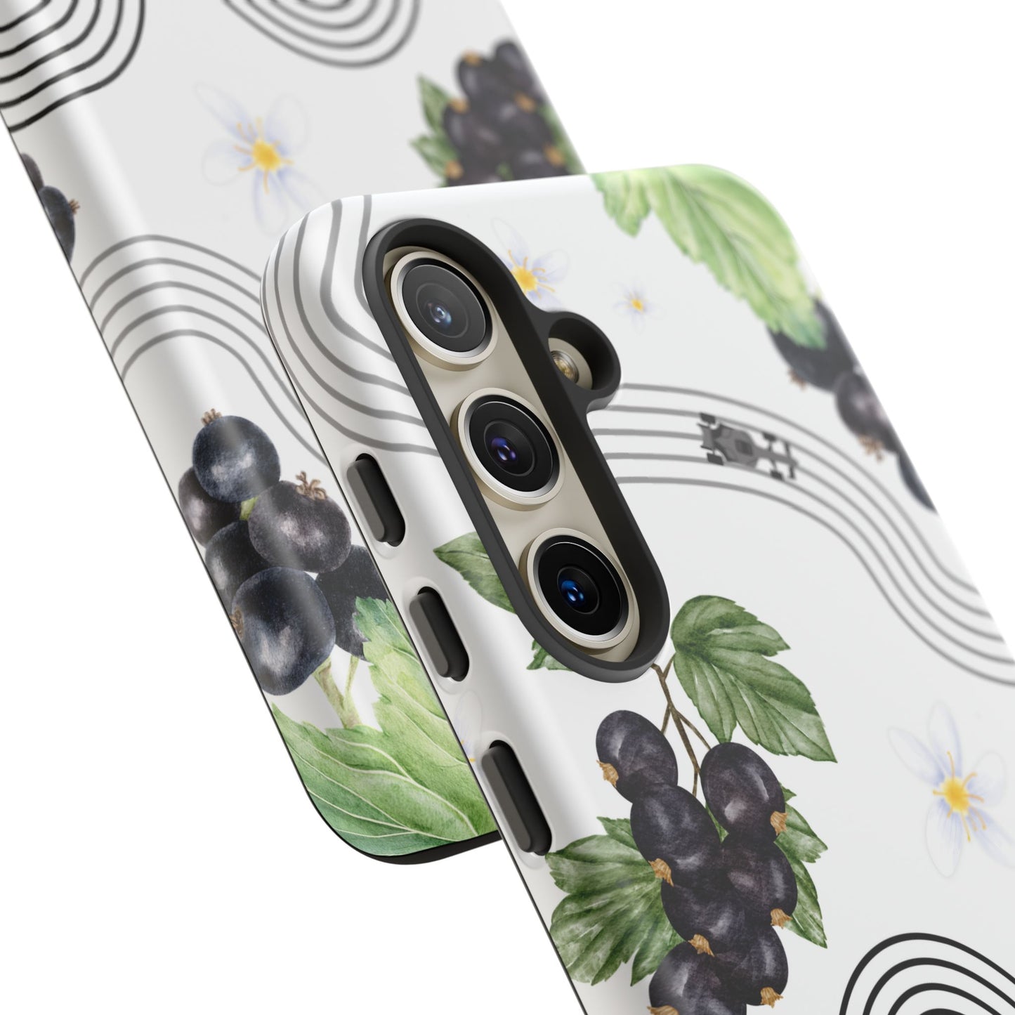 F1 Cadillac and Black Currants Phone Case, Trendy F1 Gift, Formula 1 Gift, Cute Fruit F1 Phone Case, Unique Phone Case