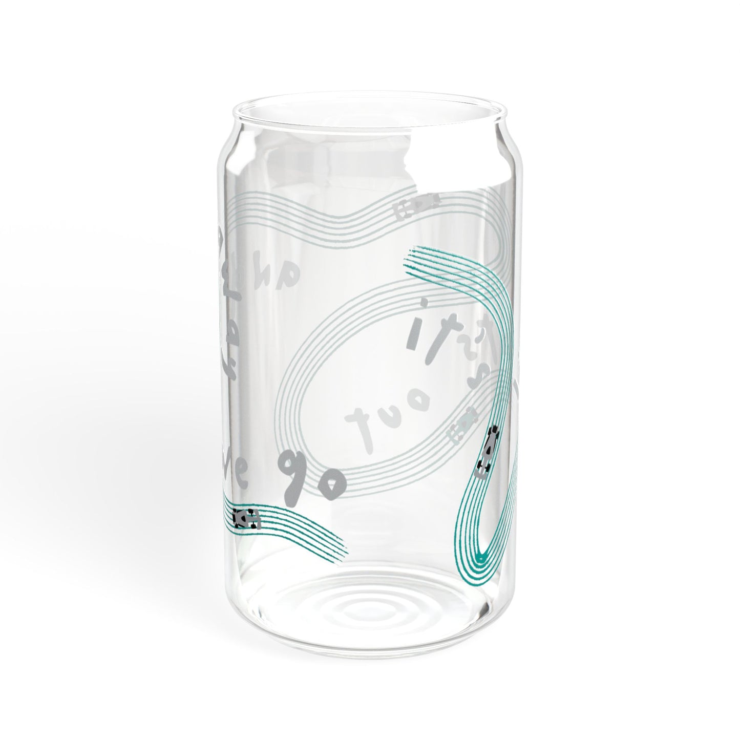 Mercedes F1 Teal and Grey It's Lights Out sipper glass | 16oz
