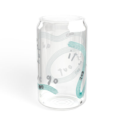Mercedes F1 Teal and Grey It's Lights Out sipper glass | 16oz