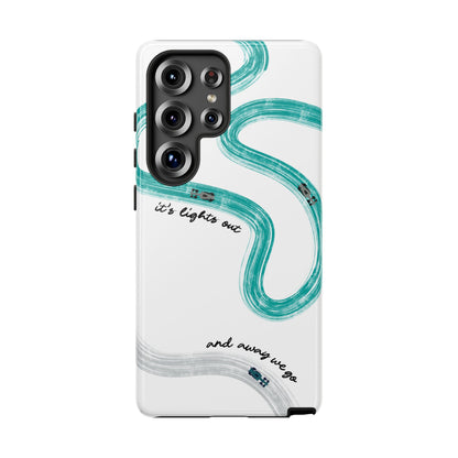 Mercedes F1 Phone Case Painted "its lights out and away we go", Trendy F1 Gift, Formula 1 Gift, Cute F1 Phone Case