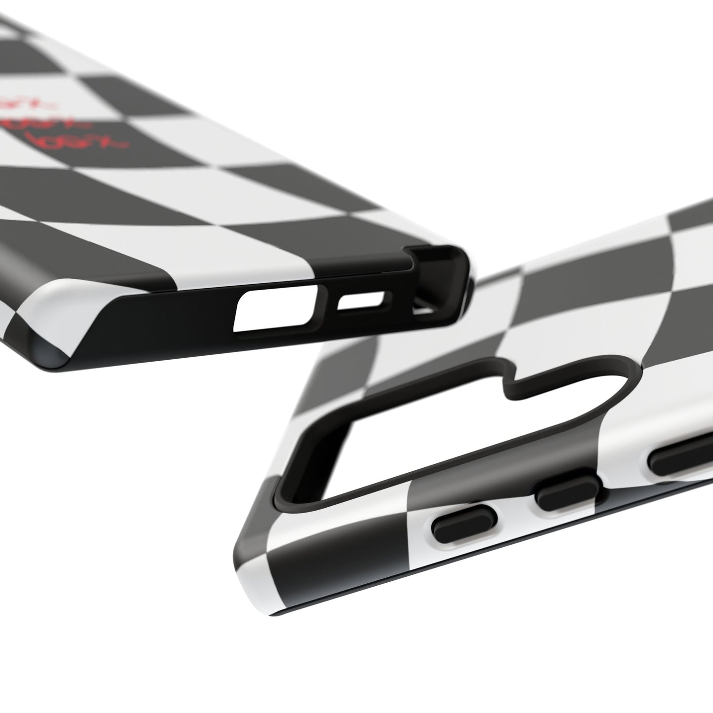 Black and Red Checkered F1 Phone Case, Box Box Box F1 Phone Case