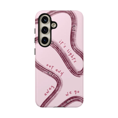 Pink Lights Out F1 Phone Case Design, Trendy F1 Gift, Formula 1 Gift, Cute F1 Phone Case, Unique Formula One Phone Case