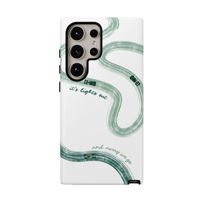 F1 Phone Case Green Painted "its lights out and away we go", Trendy F1 Gift, Formula 1 Gift, Cute F1 Phone Case, Gift for F1 Fans