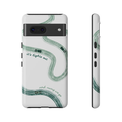 F1 Phone Case Green Painted "its lights out and away we go", Trendy F1 Gift, Formula 1 Gift, Cute F1 Phone Case, Gift for F1 Fans