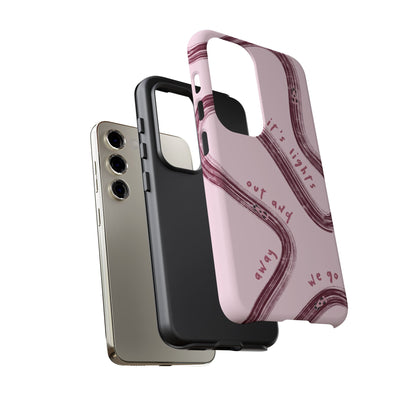Pink Lights Out F1 Phone Case Design, Trendy F1 Gift, Formula 1 Gift, Cute F1 Phone Case, Unique Formula One Phone Case