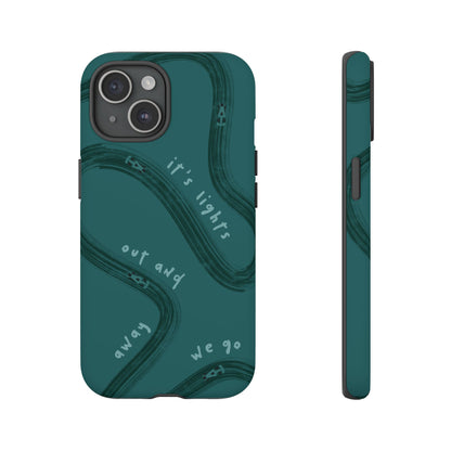 Teal Lights Out F1 Phone Case Design, Trendy F1 Gift, Formula 1 Gift, Cute F1 Phone Case, Unique Formula One Phone Case