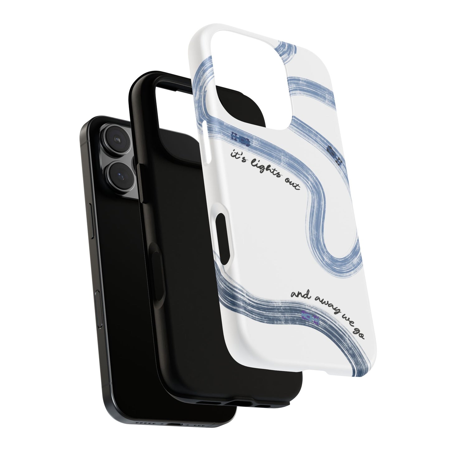 F1 Phone Case Blue Painted "its lights out and away we go", Trendy F1 Gift, Formula 1 Gift, Cute F1 Phone Case, Gift for F1 Fans