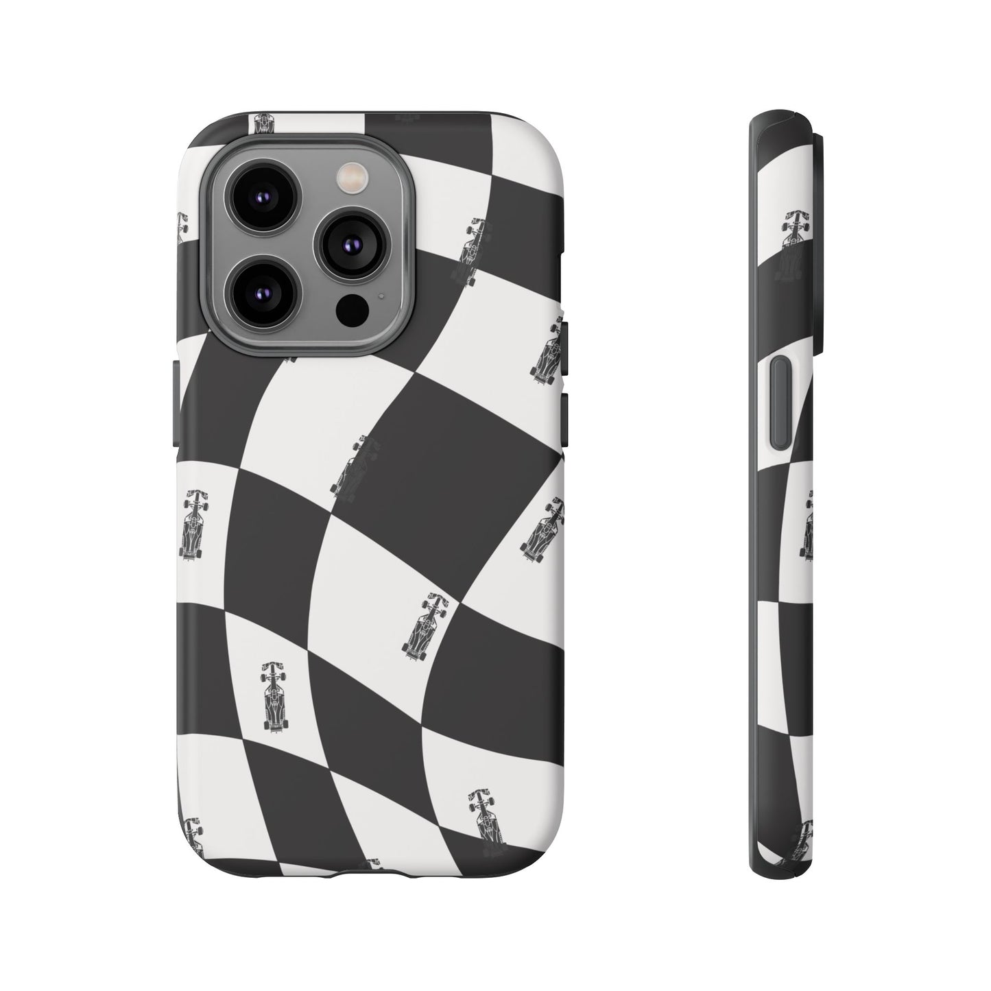 F1 Phone Case Black and White Checkered Design, Trendy F1 Gift, Formula 1 Gift, Cute F1 Phone Case, Unique Formula One Phone Case