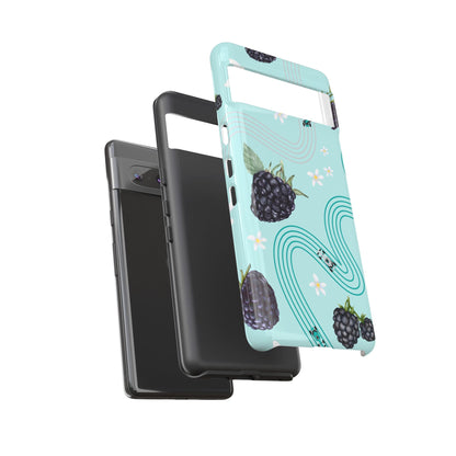 Teal F1 Mercedes and Blackberries Phone Case , Trendy F1 Gift, Formula 1 Gift, Cute Fruit F1 Phone Case, Unique Phone Case