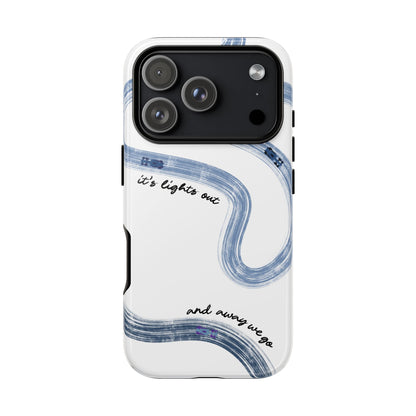 F1 Phone Case Blue Painted "its lights out and away we go", Trendy F1 Gift, Formula 1 Gift, Cute F1 Phone Case, Gift for F1 Fans