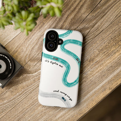 Mercedes F1 Phone Case Painted "its lights out and away we go", Trendy F1 Gift, Formula 1 Gift, Cute F1 Phone Case