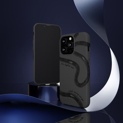 F1 Phone Case Monochrome Black Painted "its lights out and away we go", Trendy F1 Gift, Formula 1 Gift, Cute F1 Phone Case, Phone Case